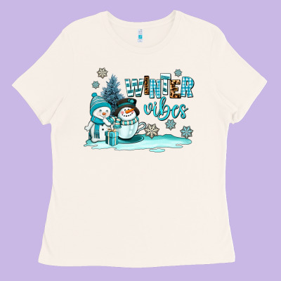 Winter Vibes Ladies Tee Designed By Adodesignshop