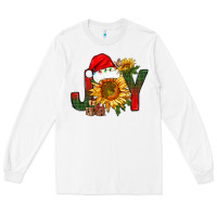 White joy christmas with sunflower bbs Long Sleeve Tee - BundleAndBundleShop