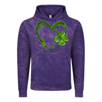 Cloud Purple st patricks day shamrock heart Vintage Hoodie - MaliasSmallBusiness