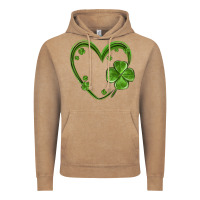 Vintage Coffee st patricks day shamrock heart Vintage Hoodie - MaliasSmallBusiness