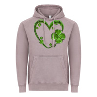 Vintage Zinc st patricks day shamrock heart Vintage Hoodie - MaliasSmallBusiness
