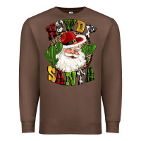 Chestnut howdy santa western cactus christmas Premium Sweatshirt - CowGirlArtShop