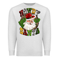 Oatmeal Heather howdy santa western cactus christmas Premium Sweatshirt - CowGirlArtShop