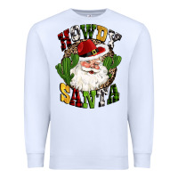 White howdy santa western cactus christmas Premium Sweatshirt - CowGirlArtShop