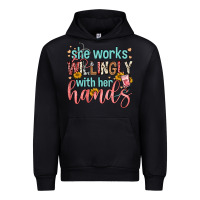 Foreset Green she works willingly with her hands Urban Hoodie - FaDigitalArtStudio