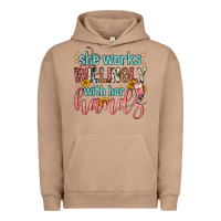 Pigment Burro she works willingly with her hands Urban Hoodie - FaDigitalArtStudio