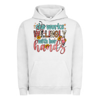 Pigment Lunar Rock she works willingly with her hands Urban Hoodie - FaDigitalArtStudio