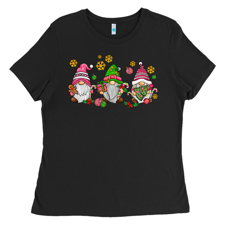 Pink Christmas Gnomies Ladies Tee by AdoDesignShop | Teevron