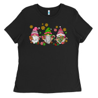 Black pink christmas gnomies Ladies Tee - AdoDesignShop