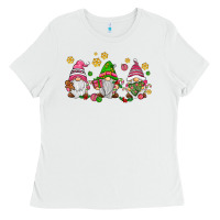 White pink christmas gnomies Ladies Tee - AdoDesignShop