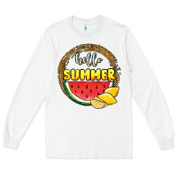 White hello summer watermelon Long Sleeve Tee - JahusDesignShop