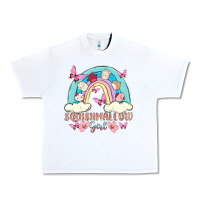 White squish girl Urban Heavy Tee - MaliasSmallBusiness
