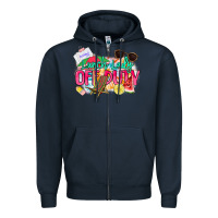 Navy Lunch lady off duty Zipper Hoodie - NancyCooperArtShop