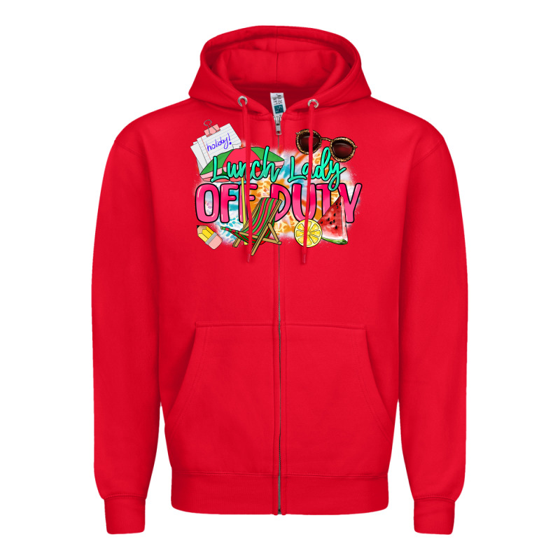 Lunch Lady Off Duty Zipper Hoodie by NancyCooperArtShop | Teevron