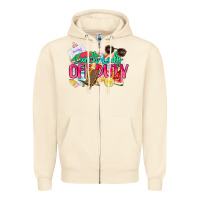 Sandshell Lunch lady off duty Zipper Hoodie - NancyCooperArtShop