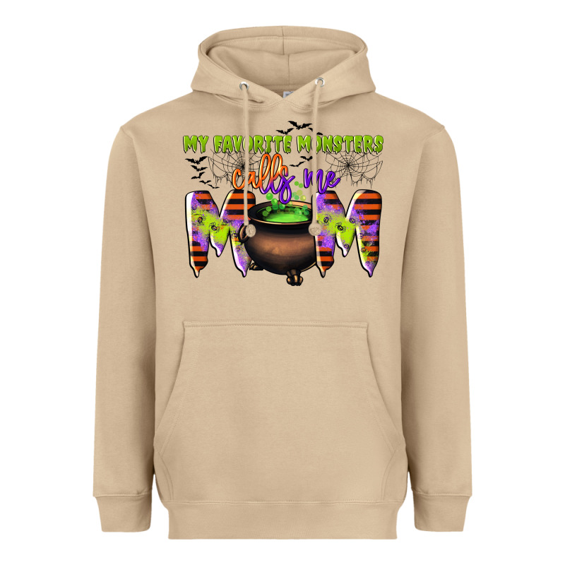 My Favorite Monsters Calls Me Mom Heavyweight Hoodie by CowGirlArtShop | Teevron