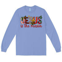 Colony Blue jesus is the reason christmas bbs Long Sleeve Tee - BundleAndBundleShop