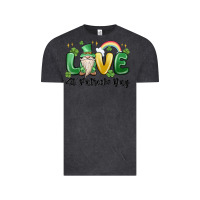 Vintage Black love st. patricks day gnome Vintage Tee - MaliasSmallBusiness