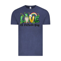 Vintage Denim love st. patricks day gnome Vintage Tee - MaliasSmallBusiness