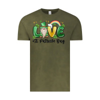 Vintage Olive love st. patricks day gnome Vintage Tee - MaliasSmallBusiness