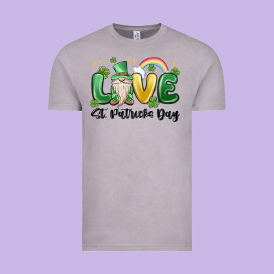 Love St. Patricks Day Gnome Vintage Tee Designed By Maliassmallbusiness