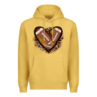 Antique Gold heart football Premium Hoodie - JahusDesignShop