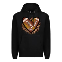 Black heart football Premium Hoodie - JahusDesignShop