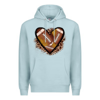 Blue Mist heart football Premium Hoodie - JahusDesignShop