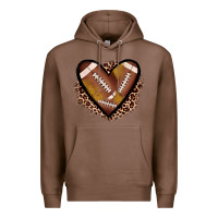 Chestnut heart football Premium Hoodie - JahusDesignShop