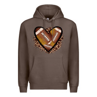 Coffee heart football Premium Hoodie - JahusDesignShop