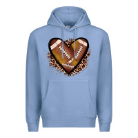 Colony Blue heart football Premium Hoodie - JahusDesignShop