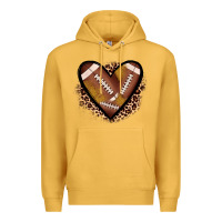 Mustard heart football Premium Hoodie - JahusDesignShop