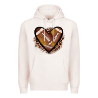 Heart Football Premium Hoodie | Teevron