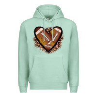 Seafoam heart football Premium Hoodie - JahusDesignShop