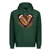 Sports Green heart football Premium Hoodie - JahusDesignShop