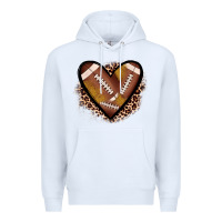 White heart football Premium Hoodie - JahusDesignShop