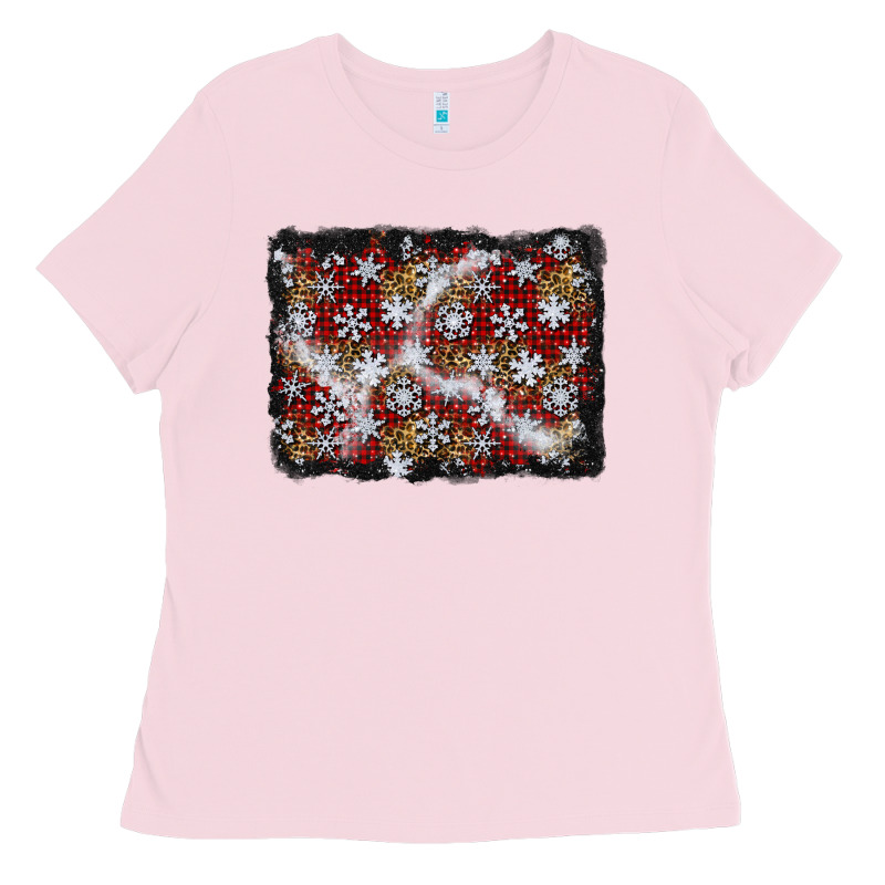 Christmas Snow Crystals Background Ladies Tee by BundleAndBundleShop | Teevron