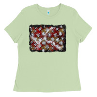 Matcha christmas snow crystals background Ladies Tee - BundleAndBundleShop