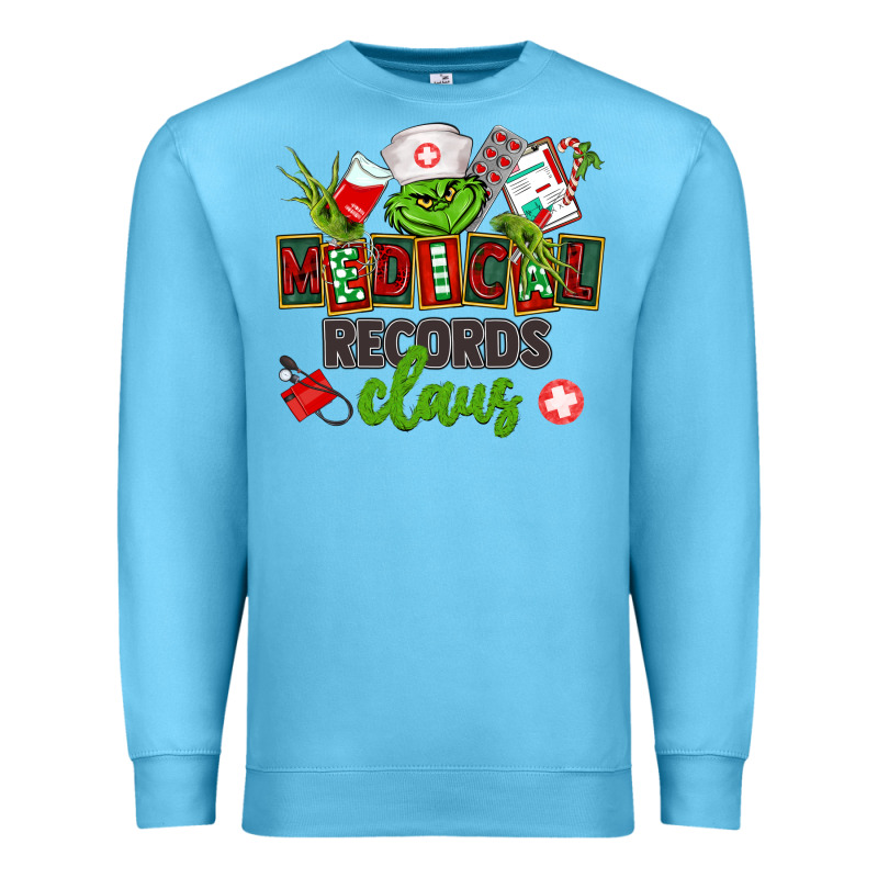 Medical Records Claus Premium Sweatshirt by CowGirlArtShop | Teevron