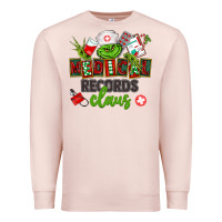 Pale Pink medical records claus Premium Sweatshirt - CowGirlArtShop