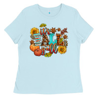Baby Blue it's fall y'all Ladies Tee - AdoDesignShop