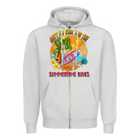 Dove Grey Ain't no cure for the summertime blues Zipper Hoodie - NancyCooperArtShop