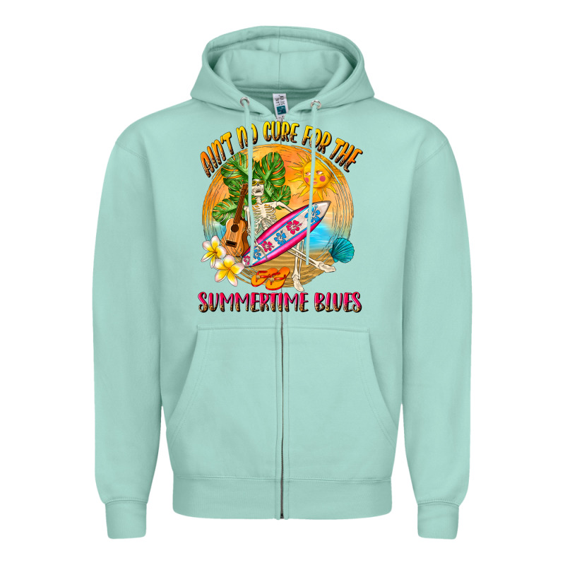 Ain't No Cure For The Summertime Blues Zipper Hoodie by NancyCooperArtShop | Teevron