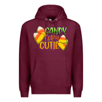 Burgundy candy corn cutie Premium Hoodie - CowGirlArtShop
