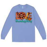 Colony Blue love thanksgiving bbs Long Sleeve Tee - BundleAndBundleShop