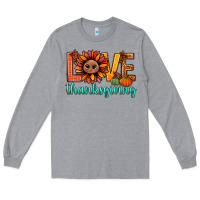 Heather Grey love thanksgiving bbs Long Sleeve Tee - BundleAndBundleShop
