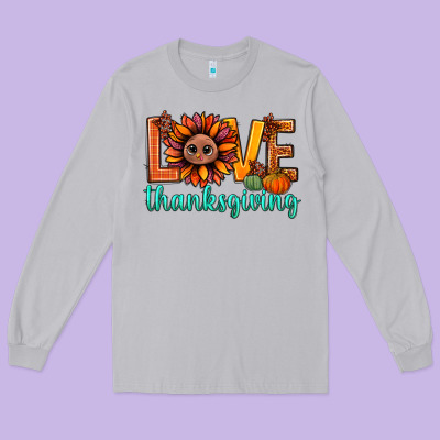 Love Thanksgiving Bbs Long Sleeve Tee Designed By Bundleandbundleshop