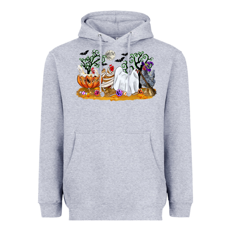 Halloween Chicken Heavyweight Hoodie by CowGirlArtShop | Teevron