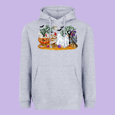 Halloween Chicken Heavyweight Hoodie Designed By Cowgirlartshop