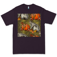 Plum squirrel pumpkin seamless Premium Tee - BundleAndBundleShop